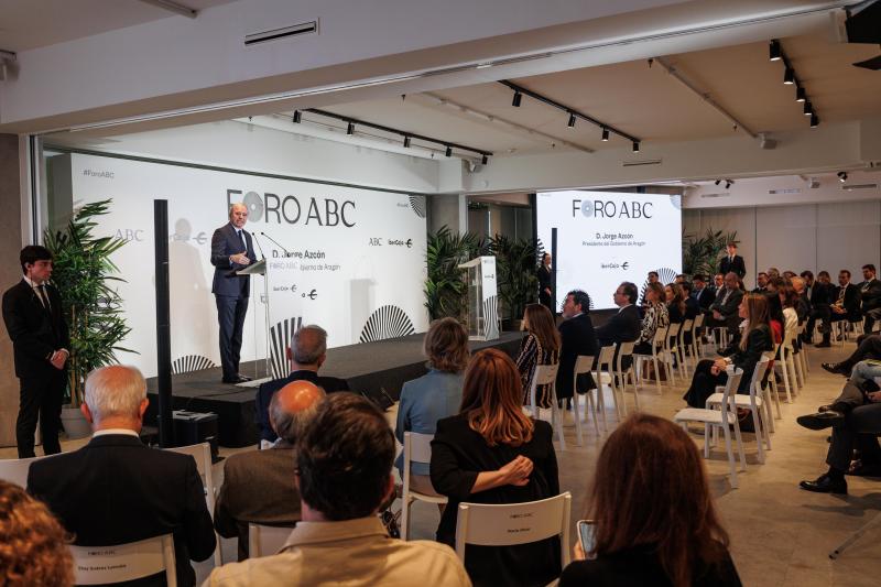 Plano general del salón de actos de la sede de Vocento, durante la intervención de Jorge Azón en el Foro ABC de este lunes