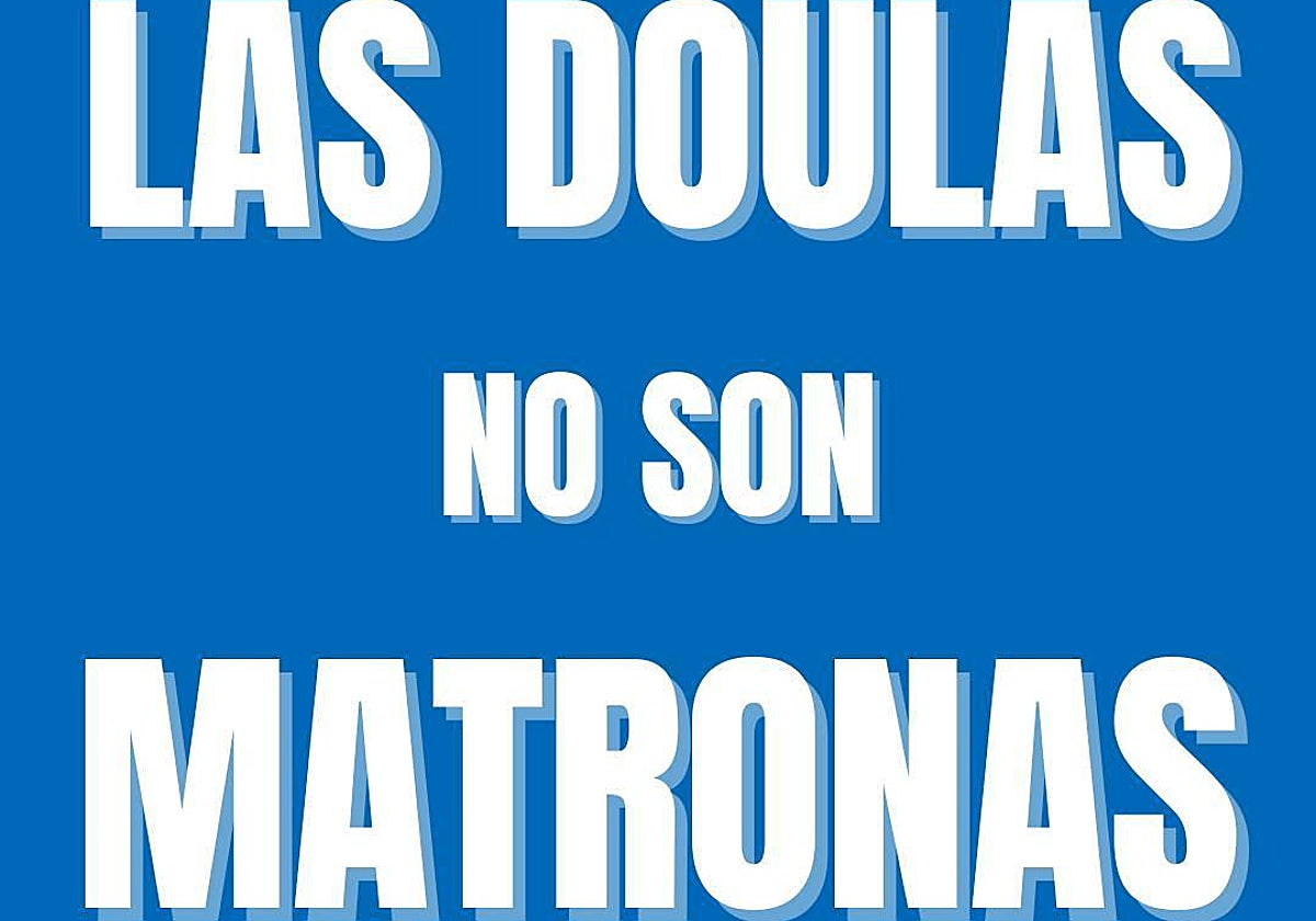 Imagen de la campaña contra la equiparación de las doulas a las matronas en la RAE