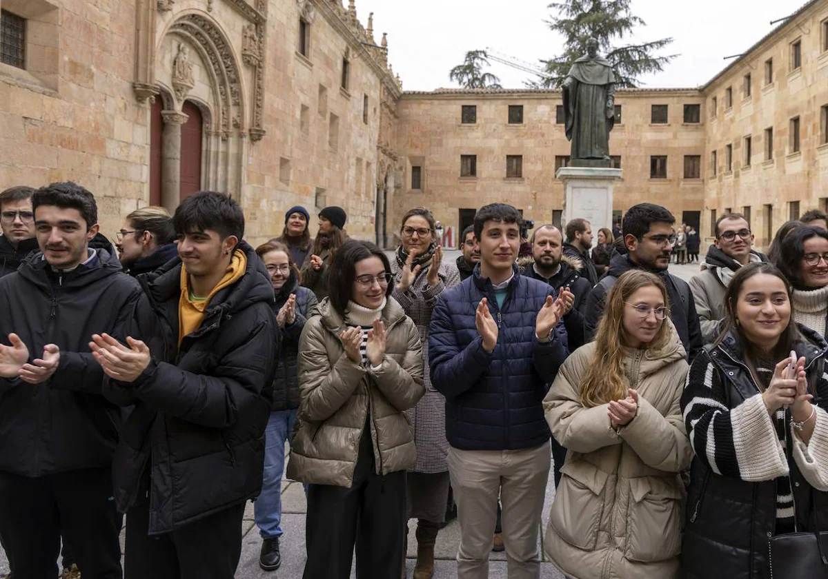 Concentración estudiantil en Salamanca