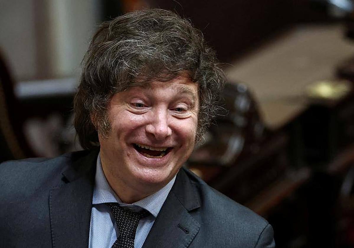 El recien electo presidente de Argentina Javier Milei