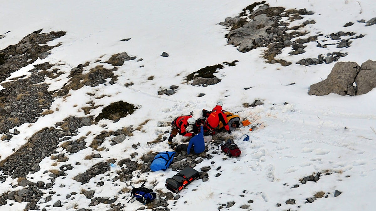 Rescate en el pico Espigüete, en una imagen de archivo