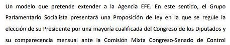 Imagen - Resolución de la CEF para la desgubernamentalización de EFE