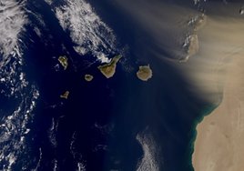 La calima vuelve a Canarias por Navidad