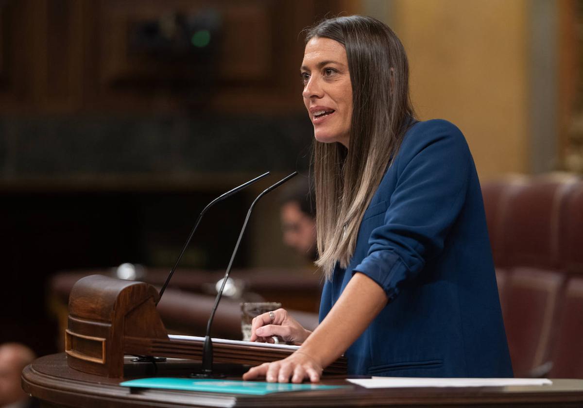 Míriam Nogueras, portavoz de Junts, durante su intervención en el Congreso