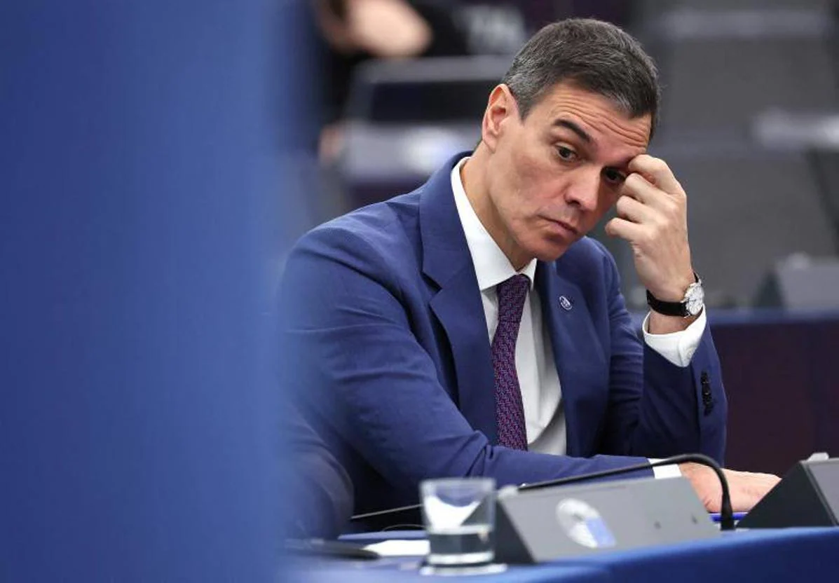 El presidente del Gobierno, Pedro Sánchez, en el Parlamento Europeo