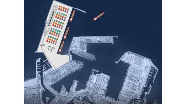 Imagen del nuevo muelle de contenedores del puerto de Valencia