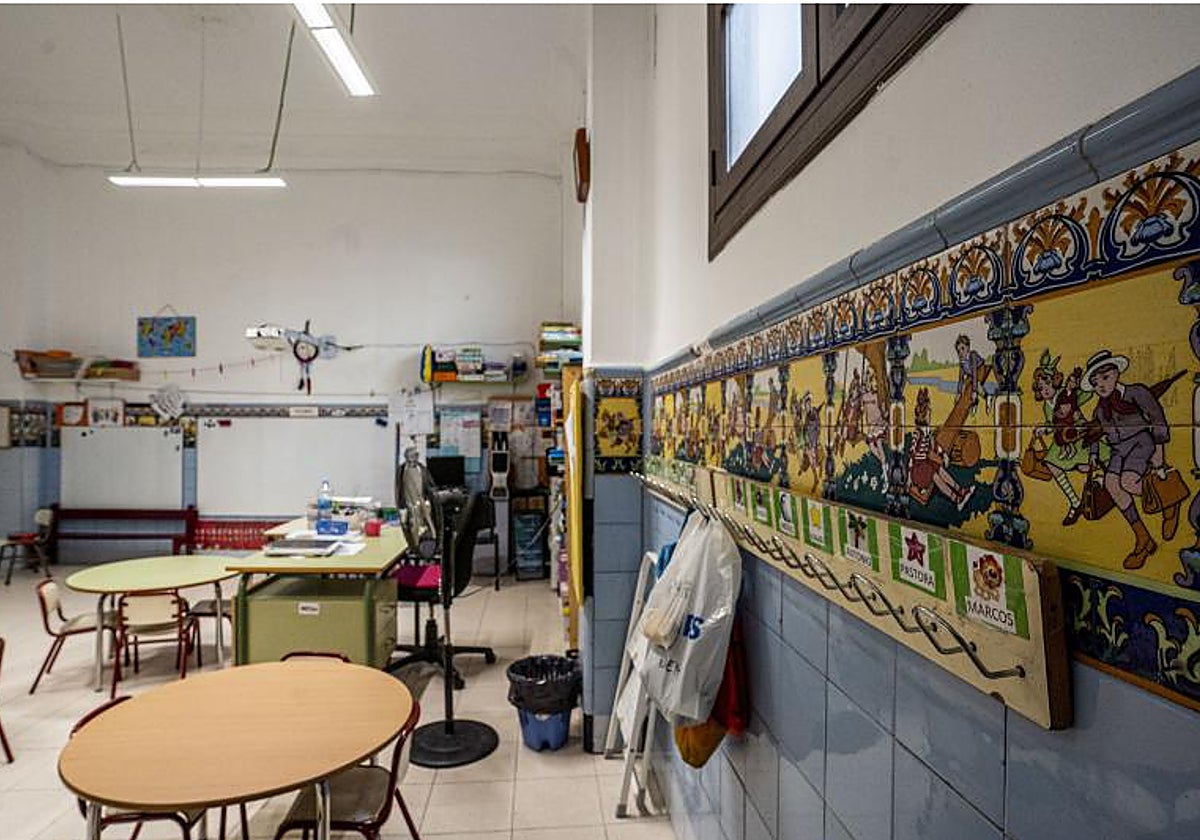 Imagen de archivo de un aula de un colegio en la ciudad de Valencia.