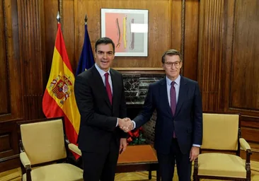 Feijóo y Sánchez pactan retomar la negociación del CGPJ con supervisión de la Comisión Europea y reformar el artículo 49