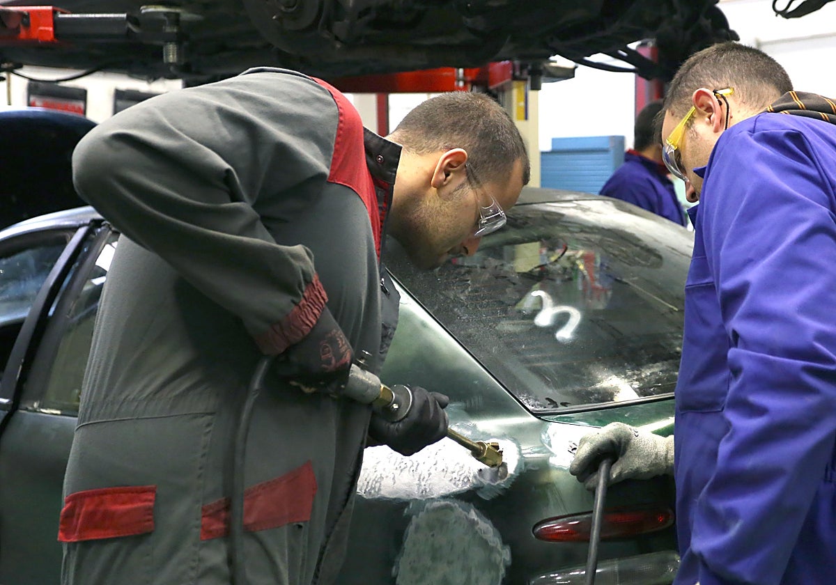 Alumnos de FP en el Instituto Juan de Herrera de Valladolid, en una imagen de archivo