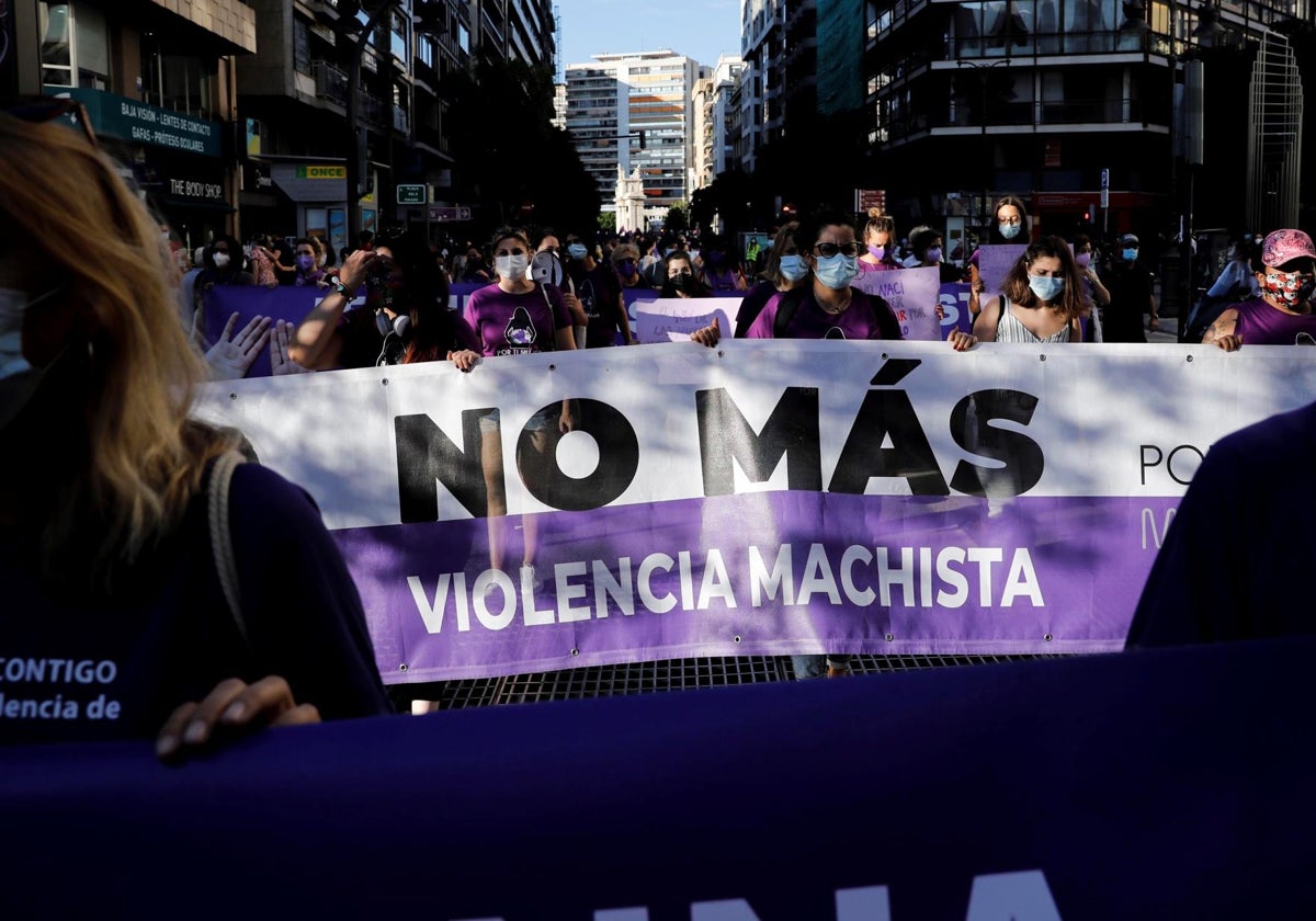 Manifestación contra la violencia machista