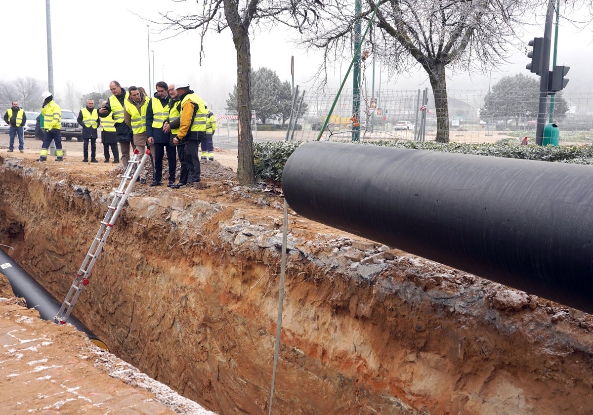 Obras de la zona oeste de la red de calor de Valladolid