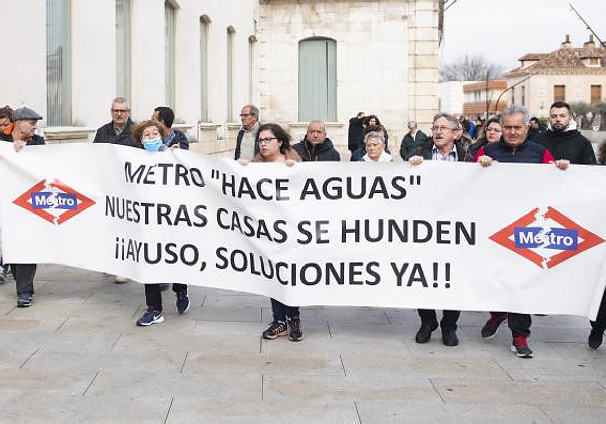Afectados por la L7B, durante una protesta hace un año