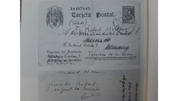 Telegrama que Aleixandre envió a Morales cuando falleció en la cárcel Miguel Hernández, amigo de ambos, y que también se incluye en el libro