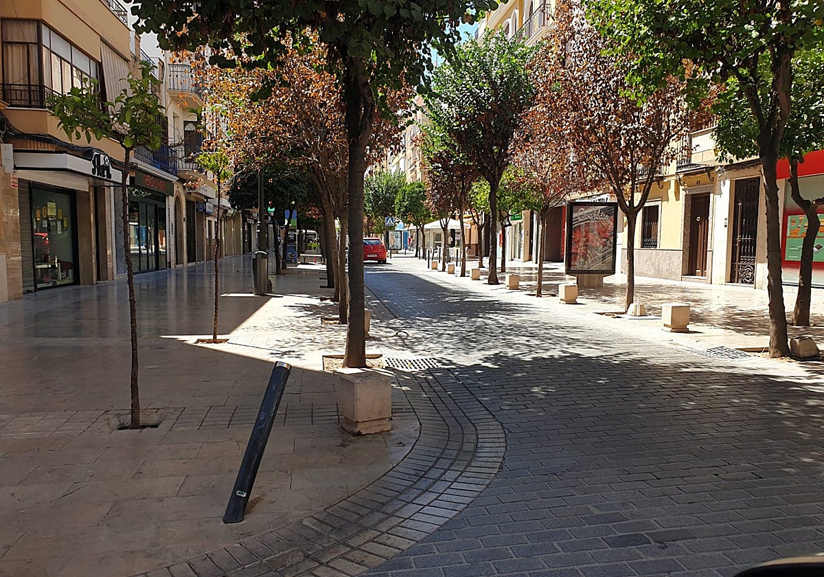 Avenida de la Matallana, arteria comercial de Puente Genil