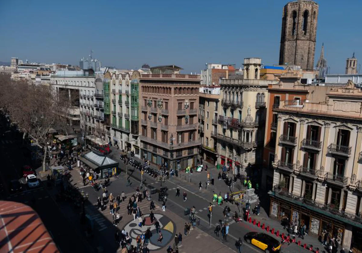 Vista de las Ramblas de Barcelona