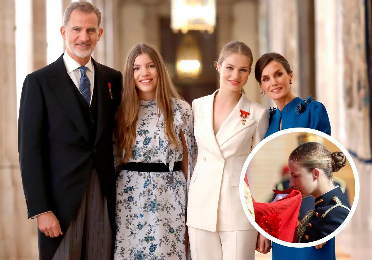 La Princesa Leonor, junto al Rey, el 31 de octubre de 2023, cuando juró la Constitución como Heredera de la Corona