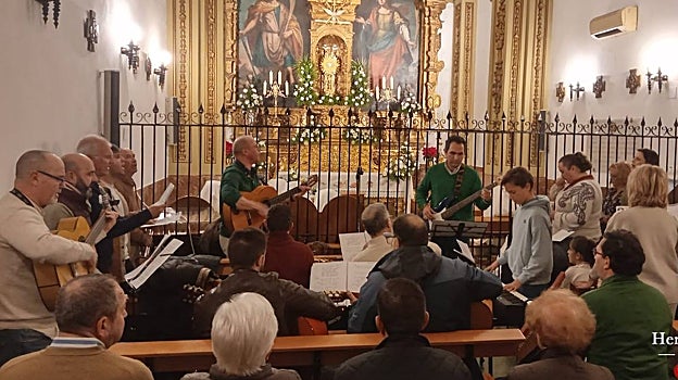El coro de Navidad de la Merced, en el convento del Colodro, el pasado 2 de enero