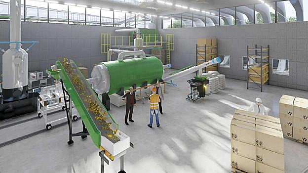 Interior de la planta de pirólisis propuesta