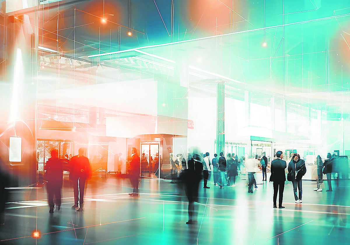 Profesionales en una convención