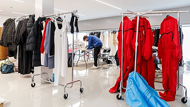 Rodaje de la serie 'Santuario' en el edificio CIDE de Segovia