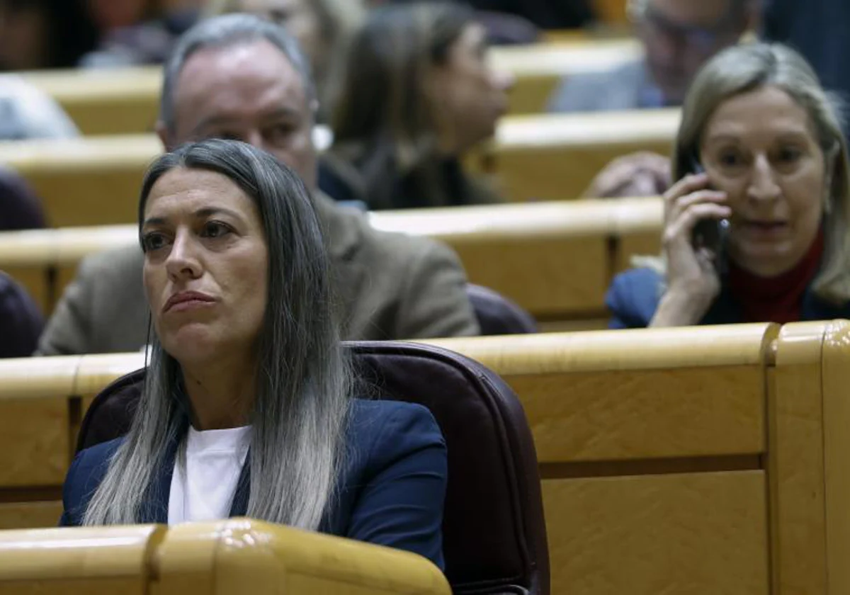 La portavoz de Junts en el Congreso, durante la sesión celebrada el martes en el Senado