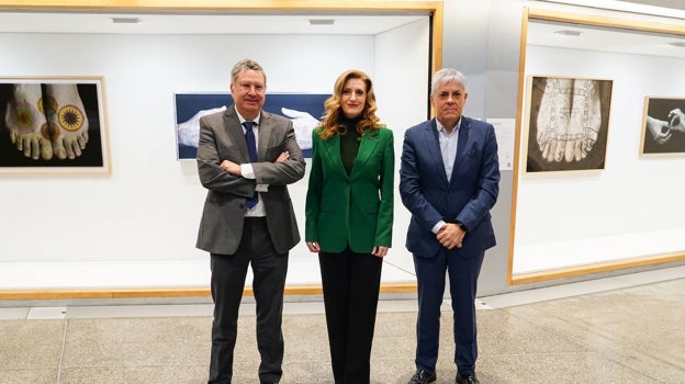 Rodríguez Fominaya, Mar Sancho y Eduardo Diego, ayer en el Musac