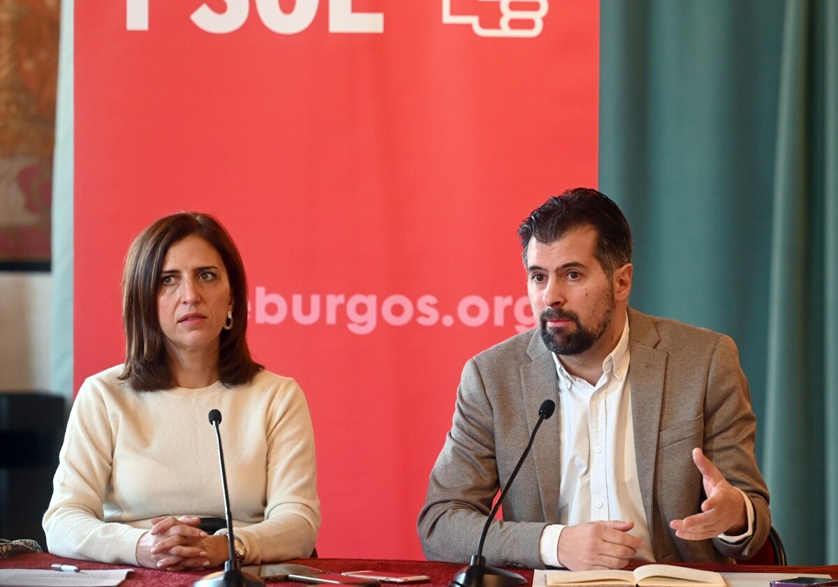 Esther Peña y Luis Tudanca, este viernes en Burgos