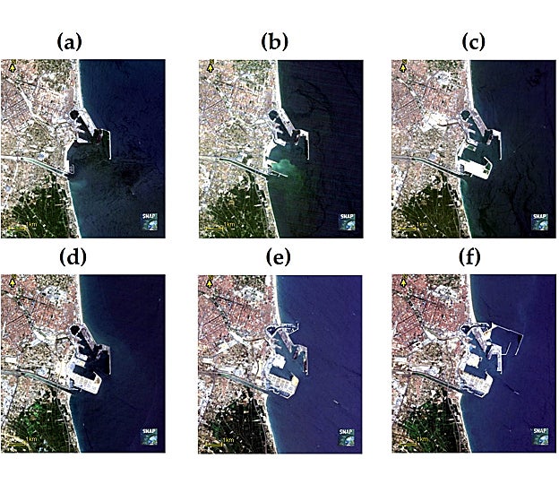 Imágenes que muestran la evolución del Puerto de Valencia en diferentes momentos
