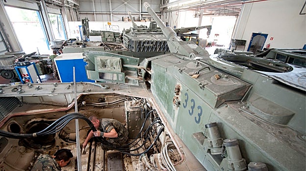 Reparación de un tanque en Toledo