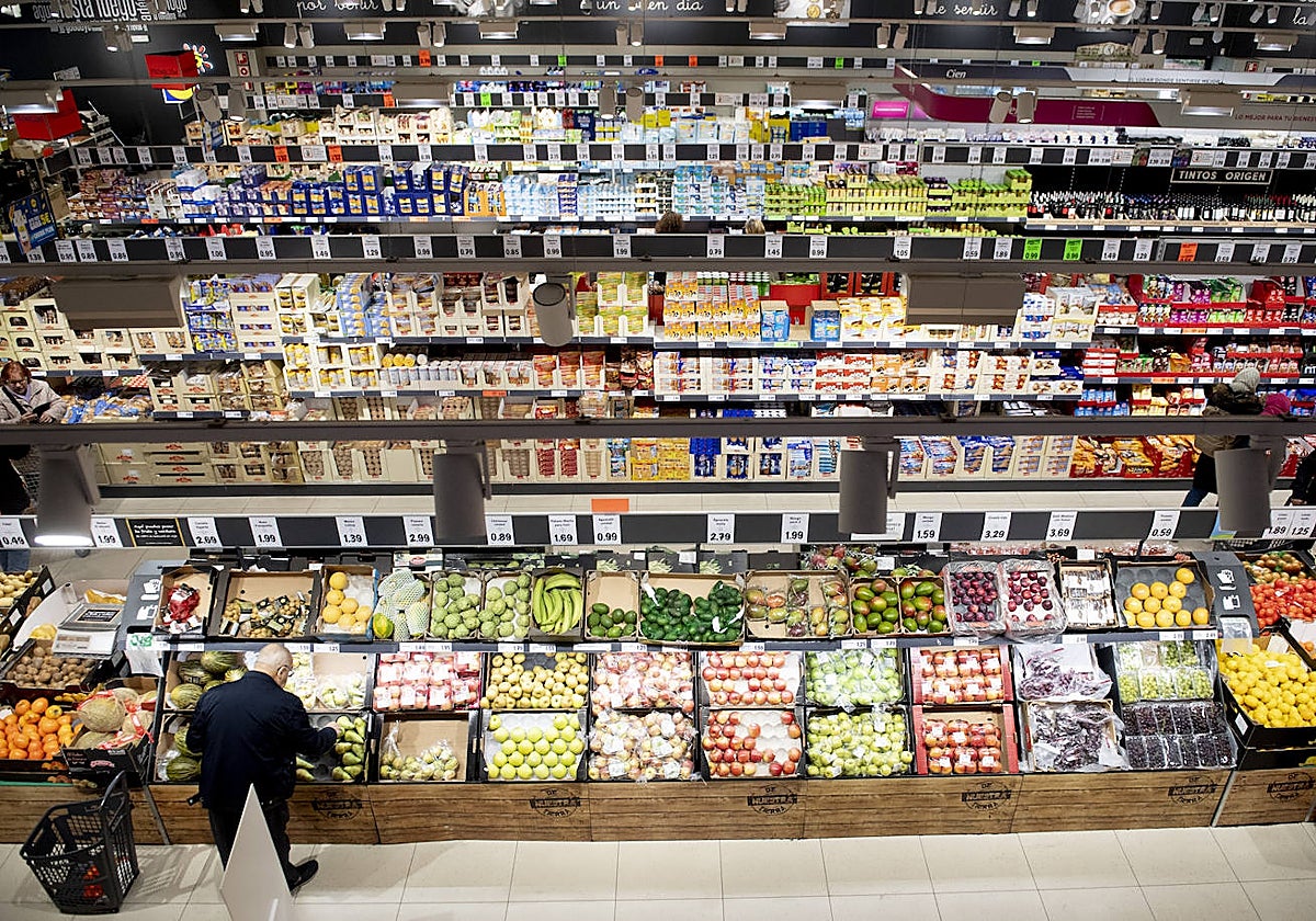 Imagen de archivo de un supermercado