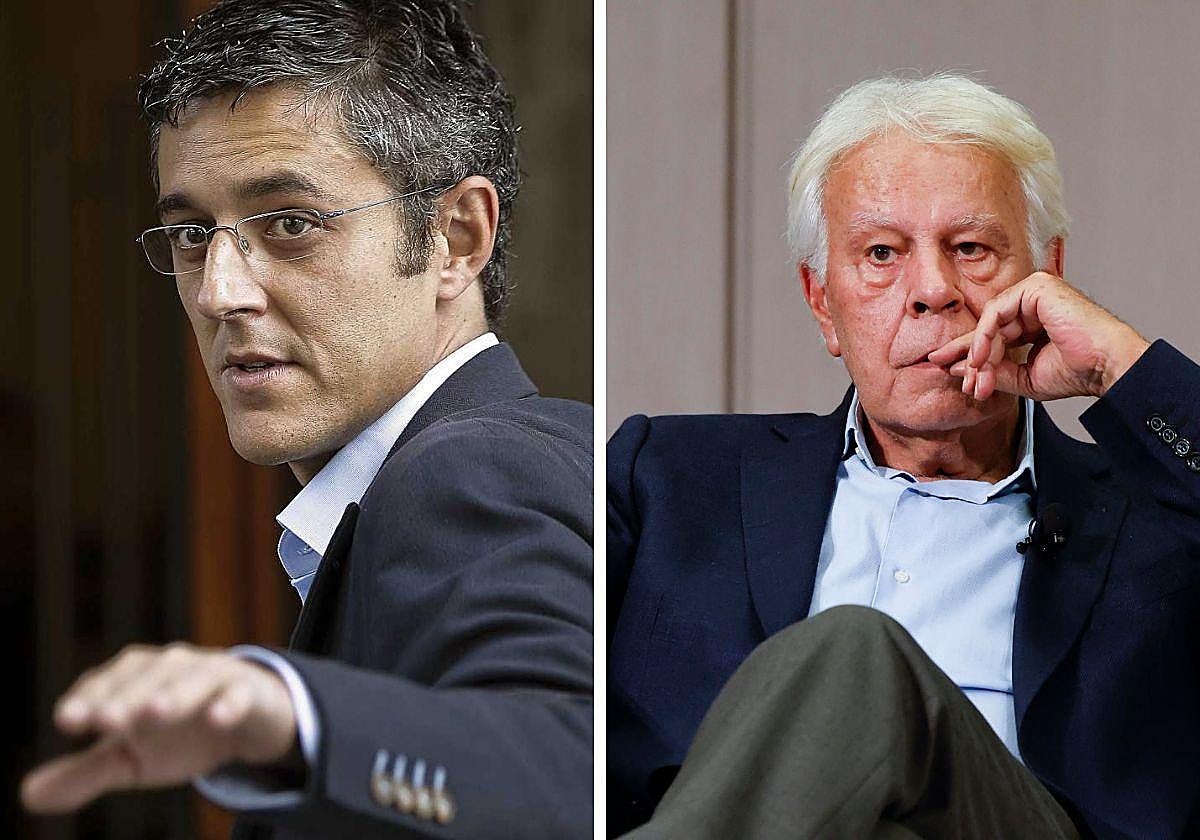 Felipe González y Eduardo Madina, las bestias negras de Pedro Sánchez, debaten en un acto público