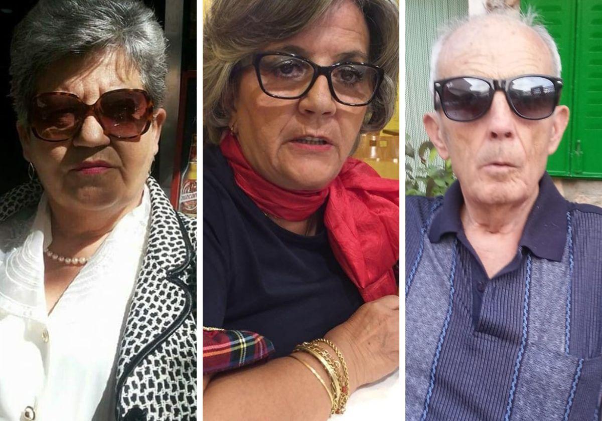 Ángeles, Amelia y Pepe, los tres hermanos asesinados