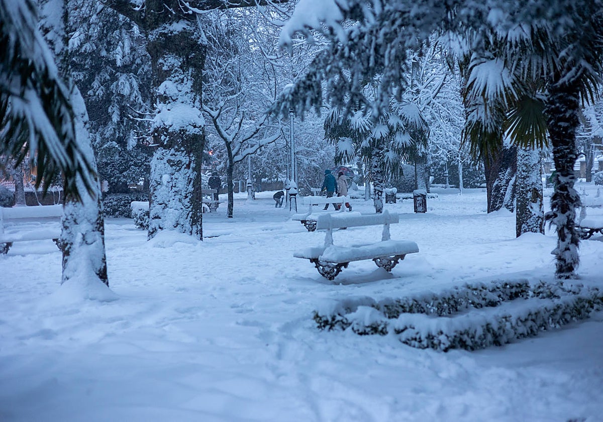 Nieve en la capital soria