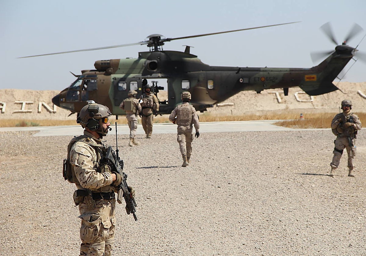 Imagen de archivo de militares españoles en Irak