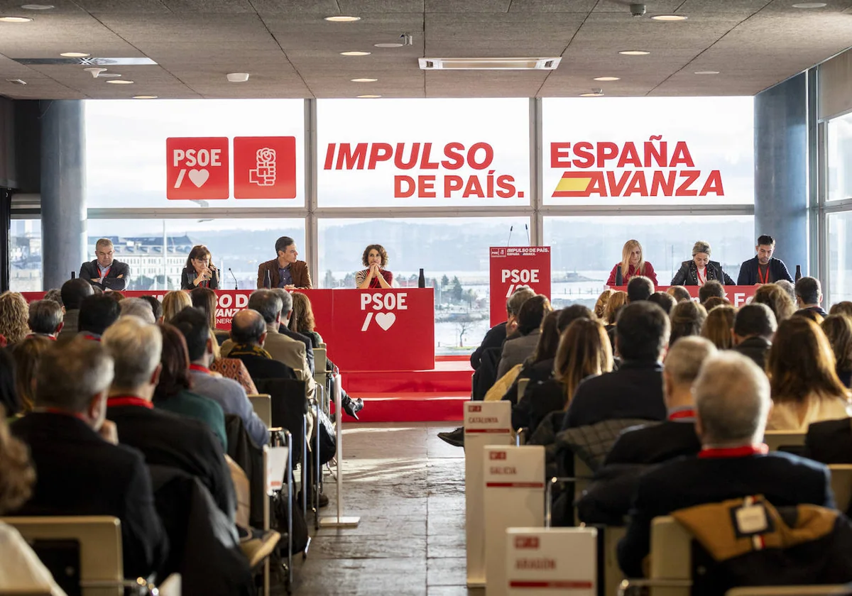 Clausura de la convención política del PSOE, en La Coruña