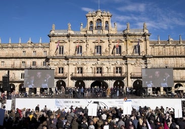 Miles de personas exigen al Gobierno mejoras en las conexiones ferroviarias de Salamanca