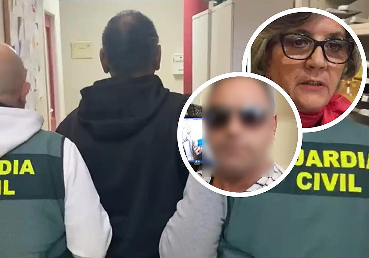 Dilawar Hussain entregándose a la Guardia Civil y Amelia, la hermana mayor de los Gutiérrez Ayuso