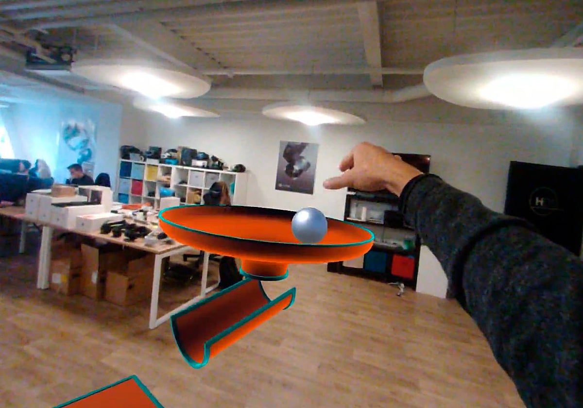 Imagen de visión a través de la realidad extendida en la que trabaja la UPV