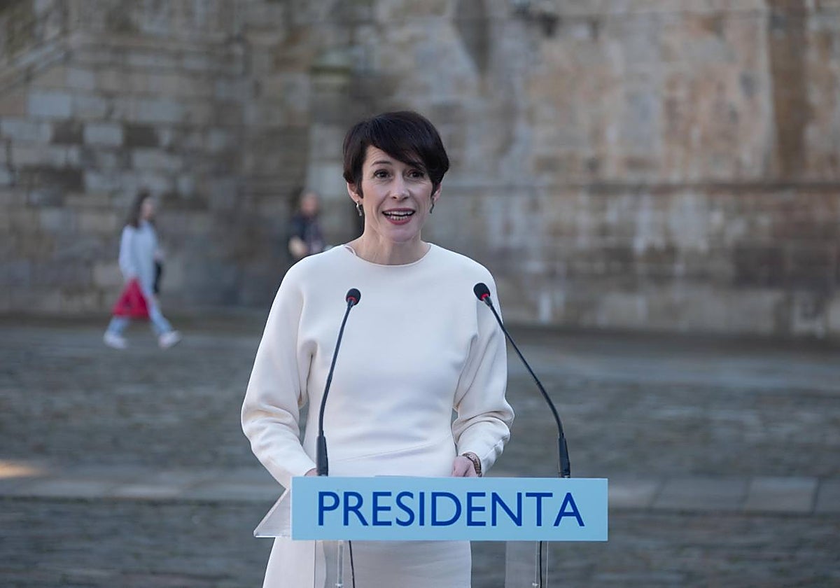 Ana Pontón, este miércoles, en Santiago