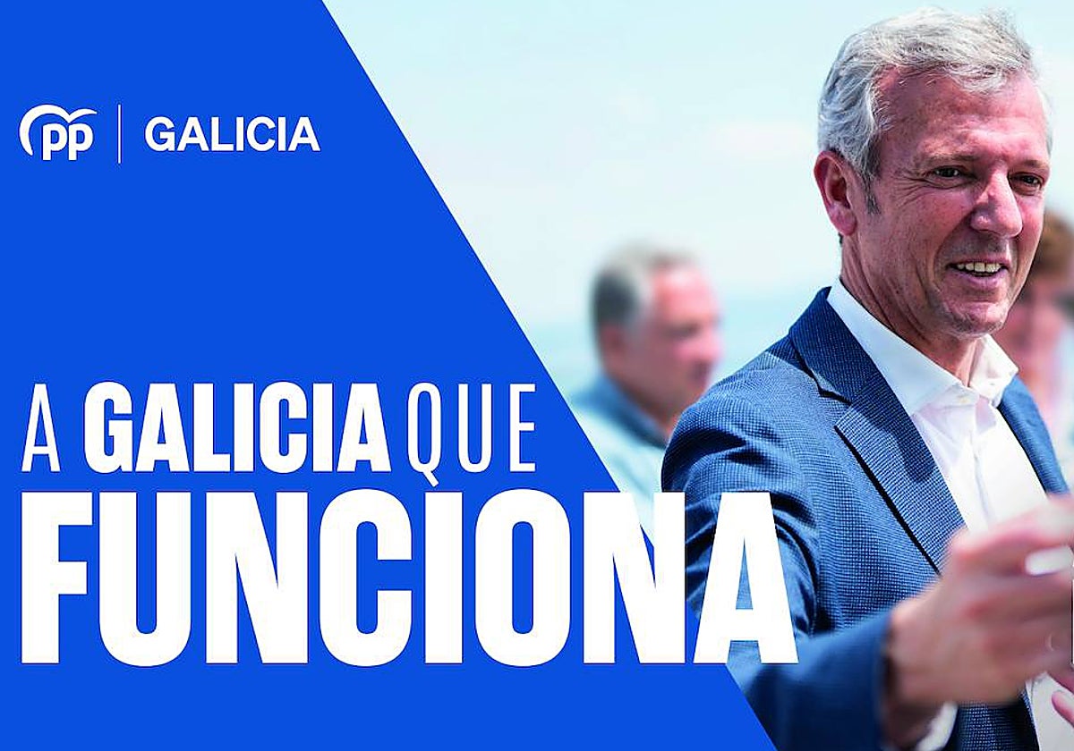 Cartel del PPdeG con el lema de la campaña electoral del 18F