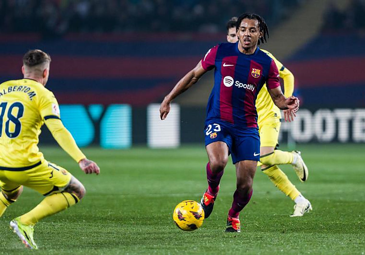 Koundé, este sábado durante el Barça-Villarreal