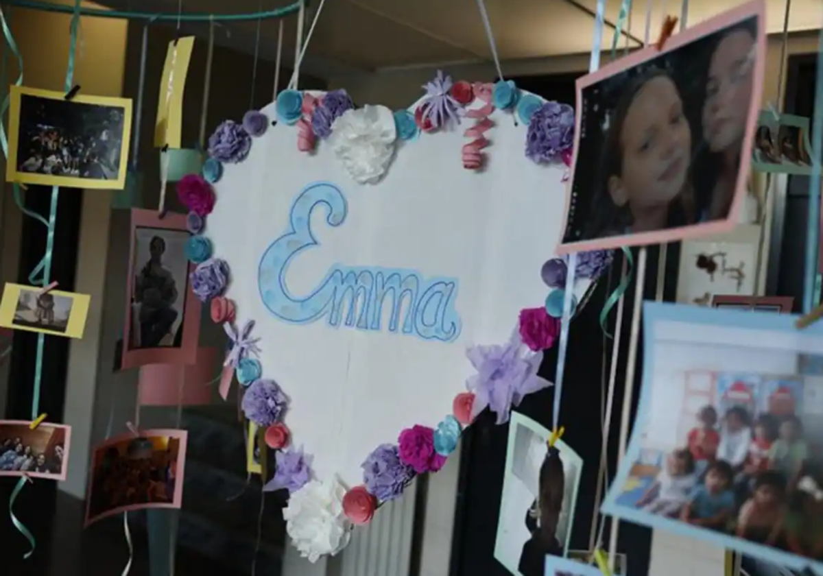 Imagen tomada en el homenaje a Emma en su instituto de Viver-Jérica en Castellón