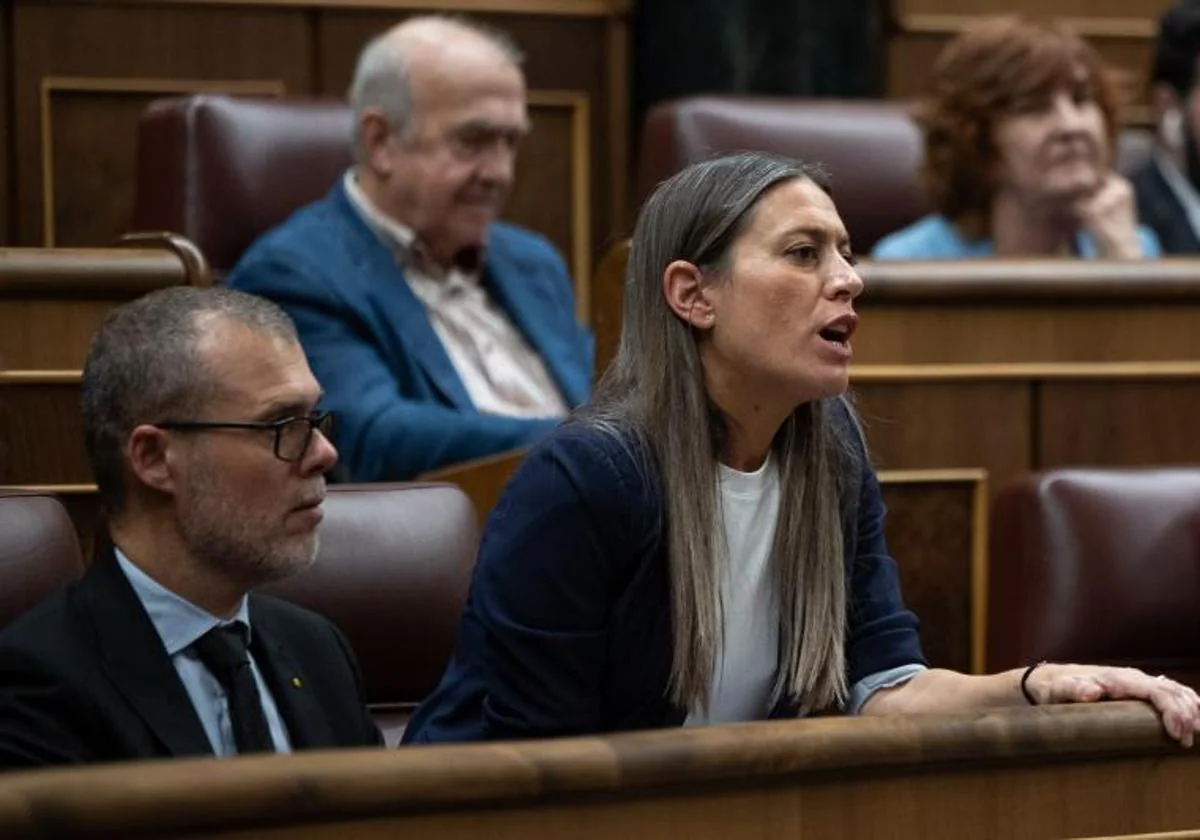 La diputada de Junts, Miriam Nogueras, durante el debate de la ley de amnistía en el Congreso de los Diputados