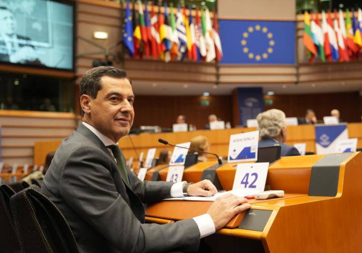 El presidente andaluz, Juanma Moreno, en Bruselas