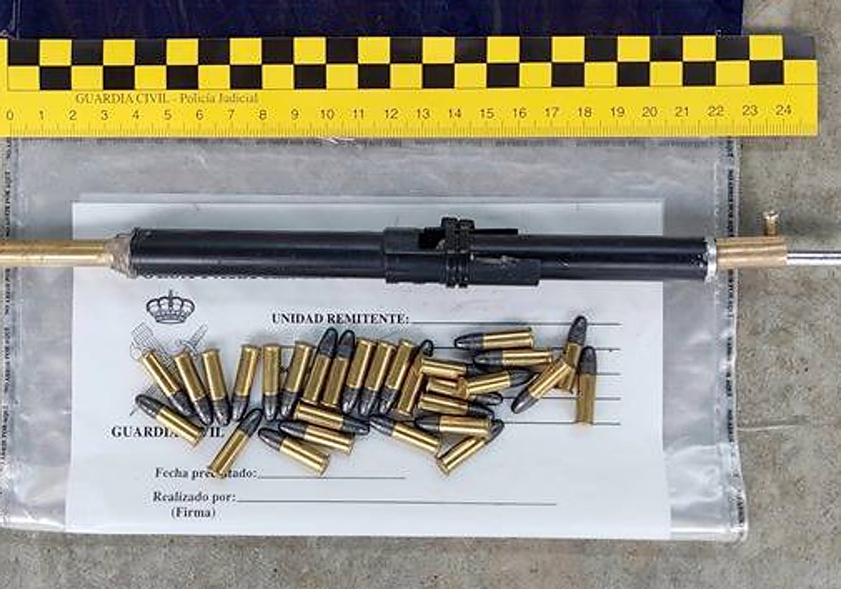 Arma casera que utilizaban los asaltantes