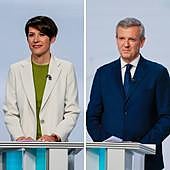 El debate de CRTVG se convierte en un evidente cara a cara entre Rueda y Pontón