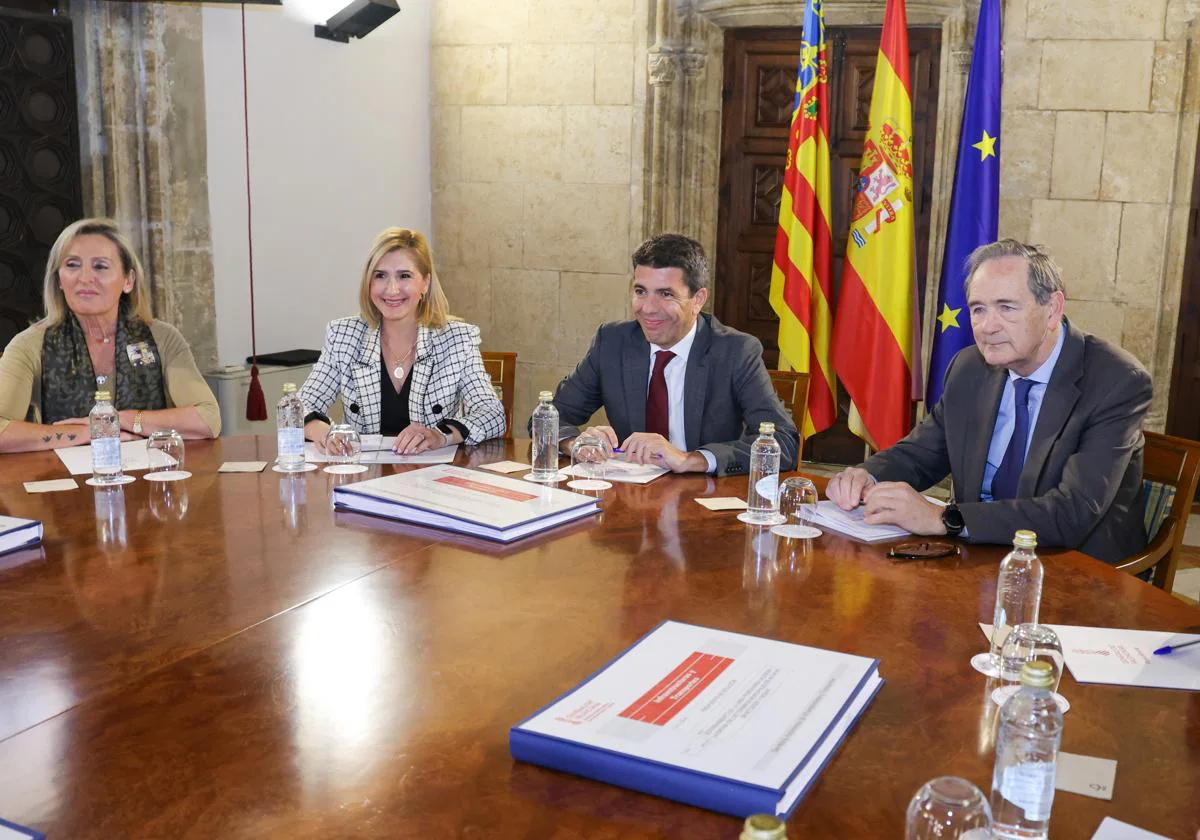 El presidente de la Generalitat, Carlos Mazón, se reúne con los alcaldes de Alfafar, Benetússer y Sedaví