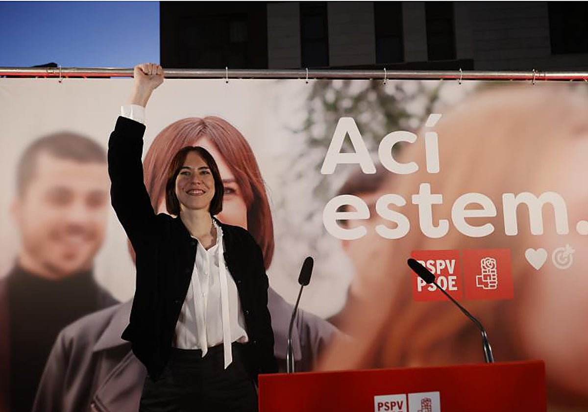 La ministra de Ciencia, Diana Morant, este miércoles en su proclamación como nueva secretaria general del PSPV-PSOE.