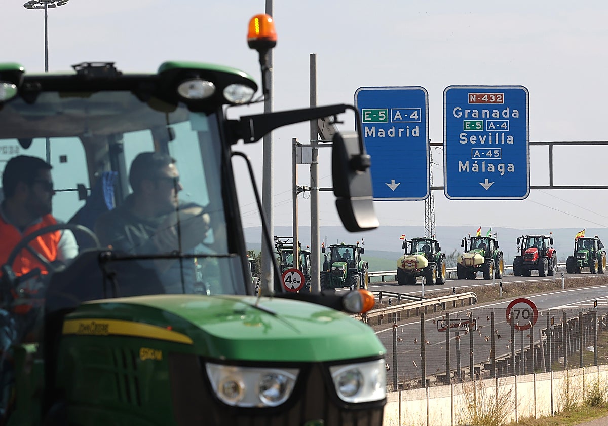 Protesta de los agricultores y ganadores en Córdoba