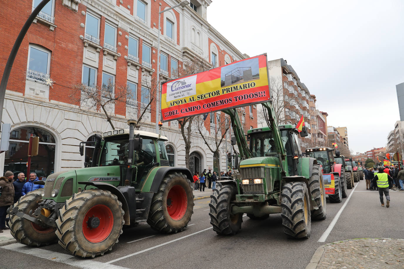 Tractorada en la capital palentina